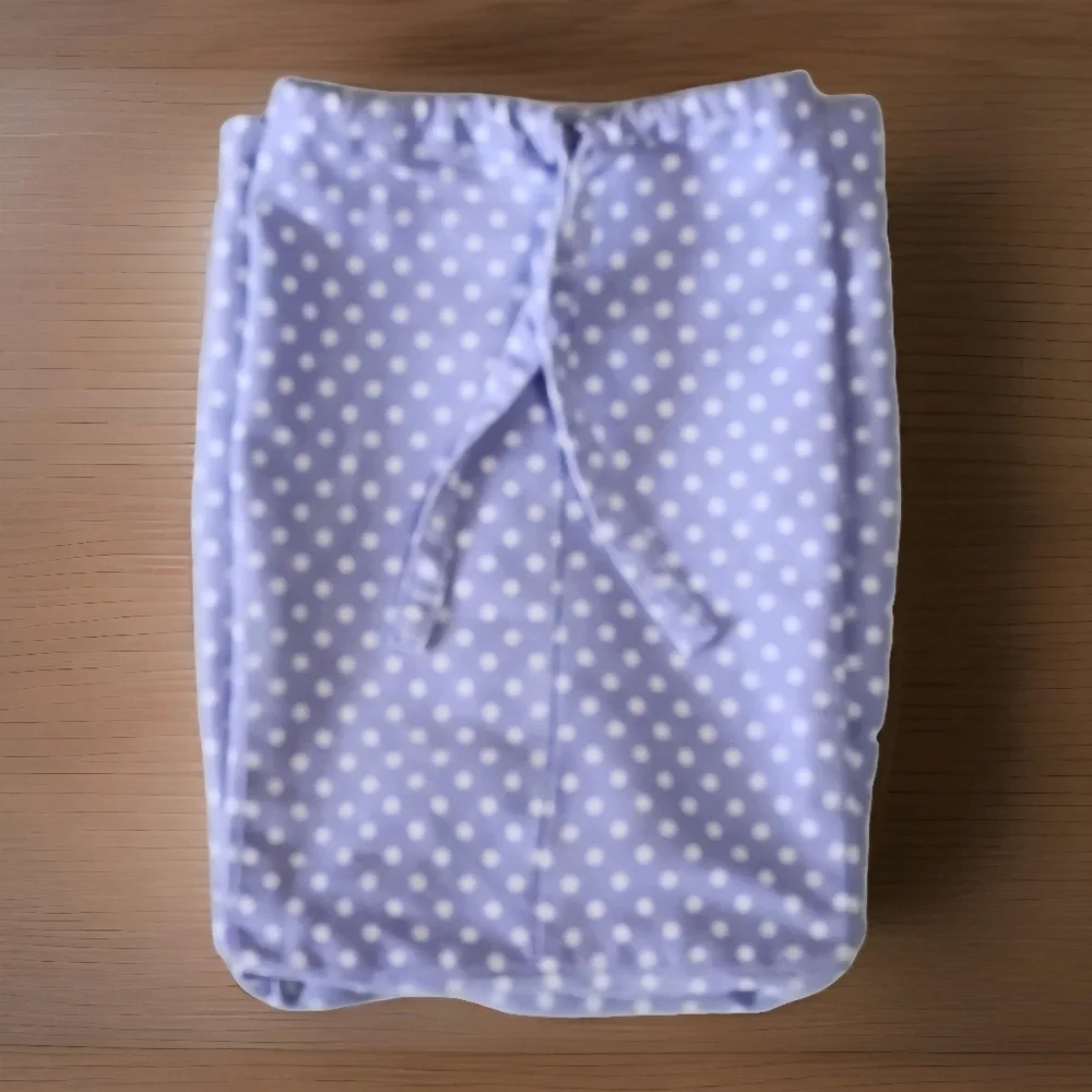 Pottery Barn Kids Large Square Basket Liner Lavender Polka Dot 9x9 x13 PBK